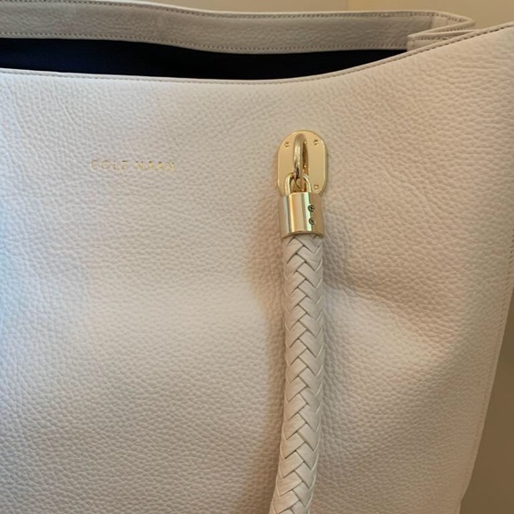 Cole Haan Benson Large Leather Tote (COLOR: IVORY) - Picture 6 of 11